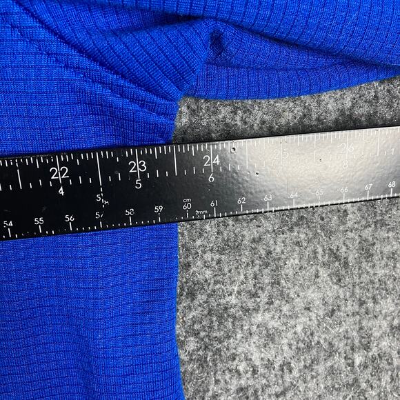 Starter Mens L Blue Quarter Zip Pullover Long Sleeve Athletic Activewear - Picture 3 of 7